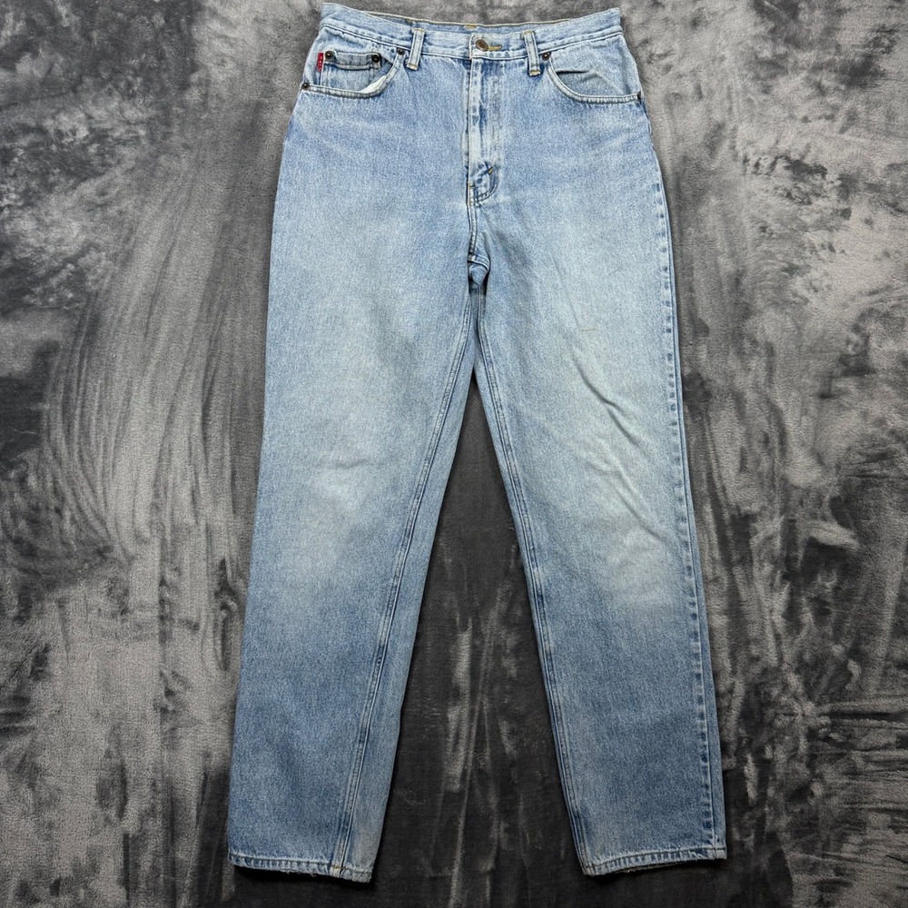 Bugle Boy Straight Leg Jeans Mens 32 Light Wash Vintage High Rise Denim 3868